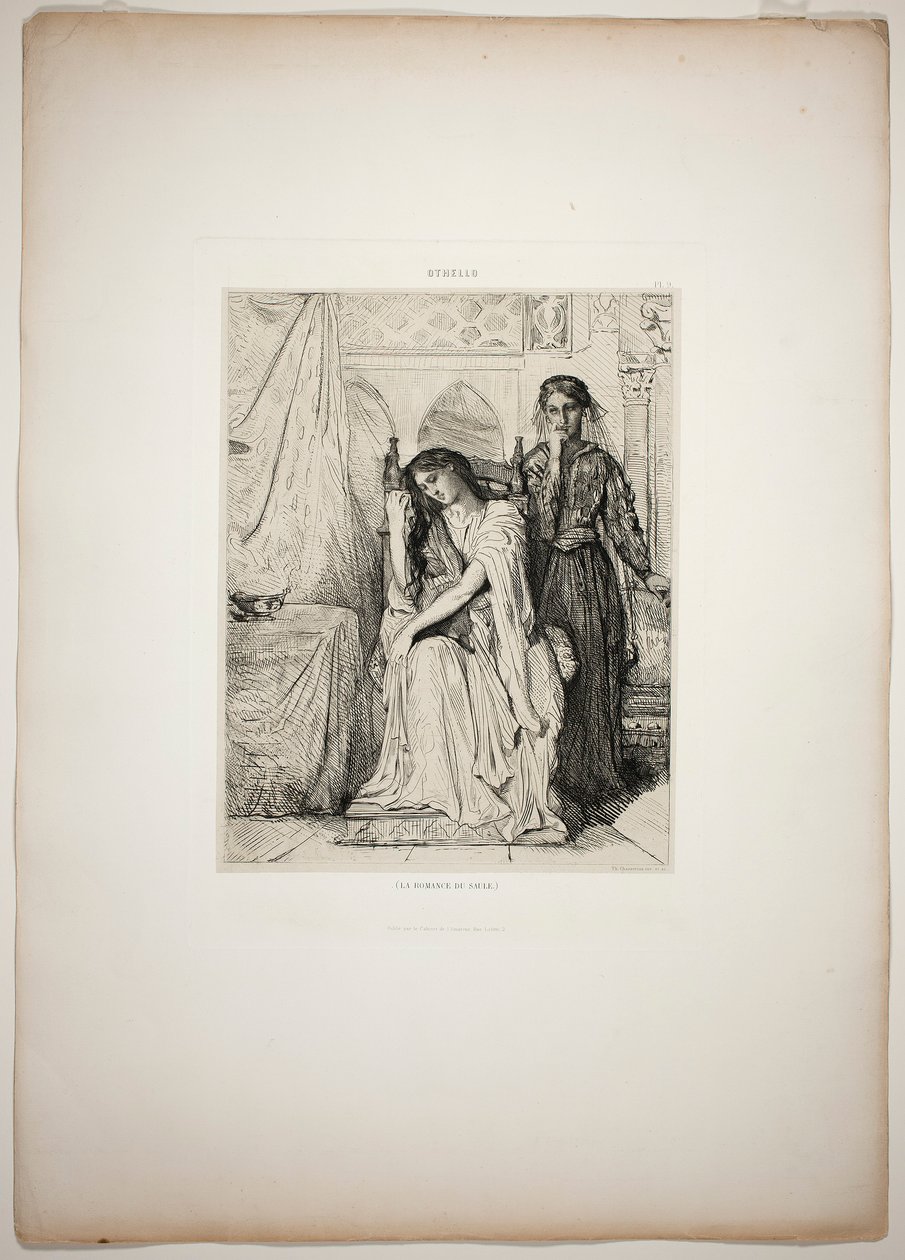 Das Weidenlied, Platte neun aus Othello von Théodore Chassériau