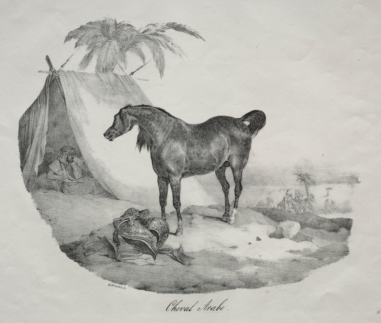 Arabisches Pferd von Theodore Gericault