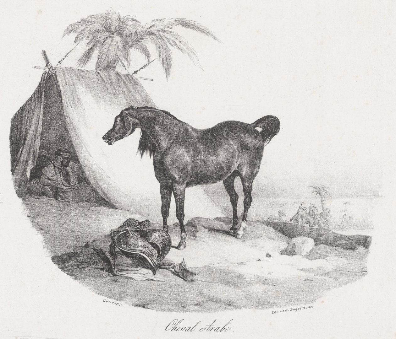 Arabisches Pferd von Theodore Gericault