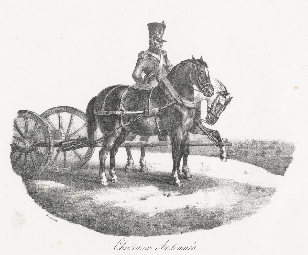 Chevaux des Ardennes von Theodore Gericault