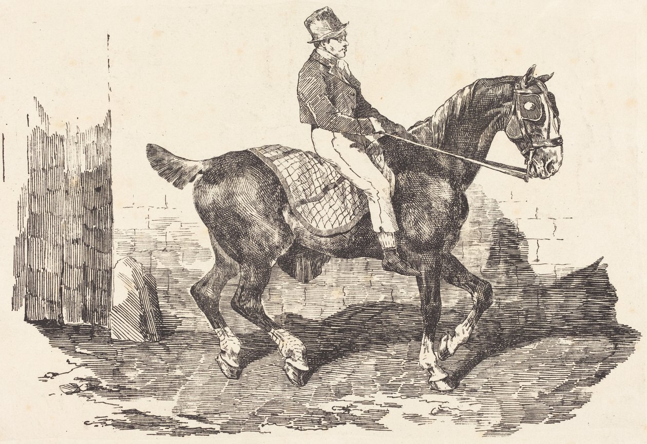 Kutscher auf einem Kutschpferd von Theodore Gericault