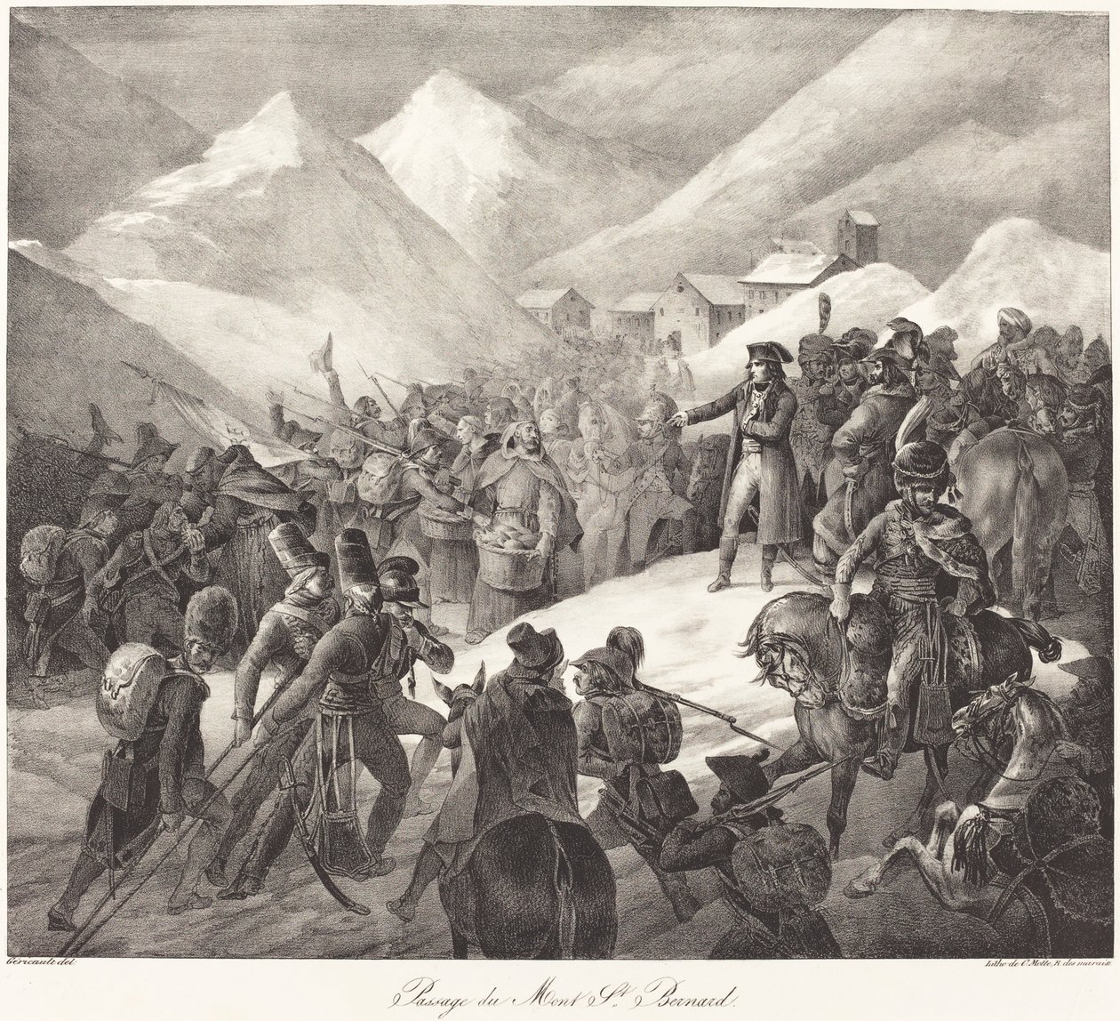 Überquerung des St. Bernhard-Passes durch Napoleons Armee von Theodore Gericault