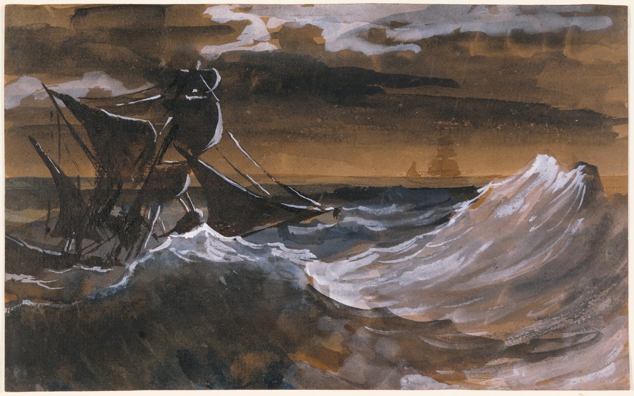 Segelboot auf dem Meer von Theodore Gericault