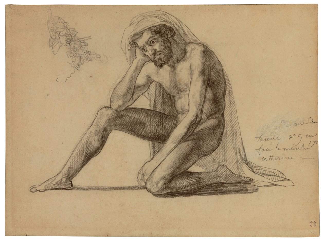 Studie für den Vater im Floß der Medusa von Theodore Gericault