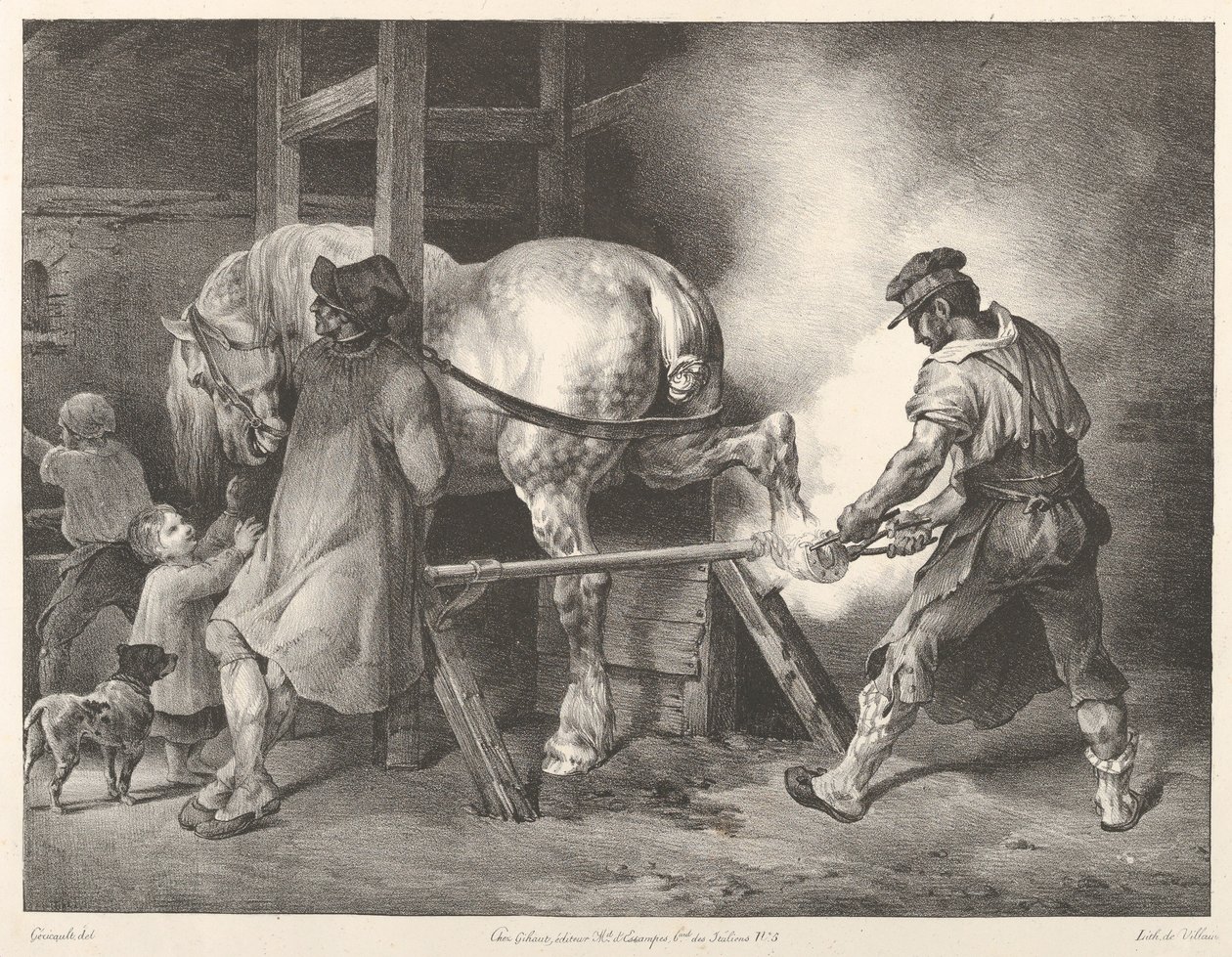 Der flämische Hufschmied von Theodore Gericault