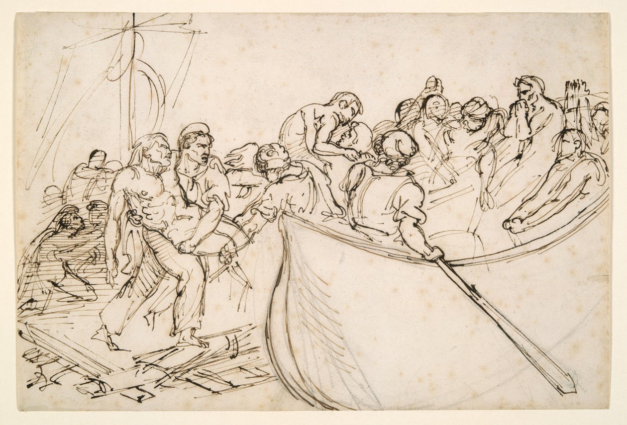 Die Rettung der Überlebenden des Floßes der Medusa von Theodore Gericault