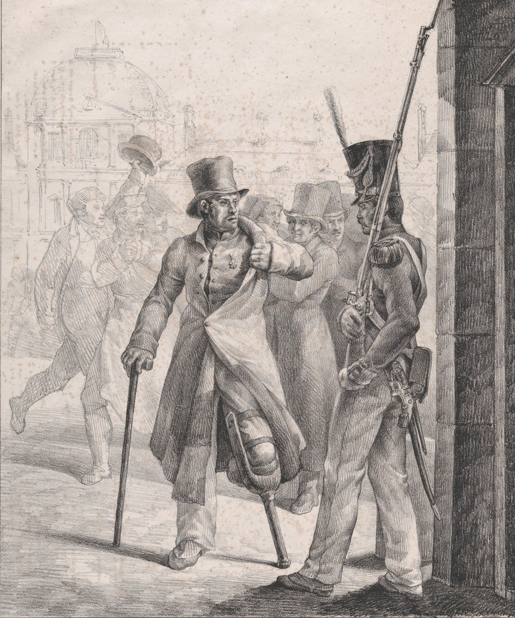 Der Schweizer Wachposten im Louvre, 1819 von Theodore Gericault