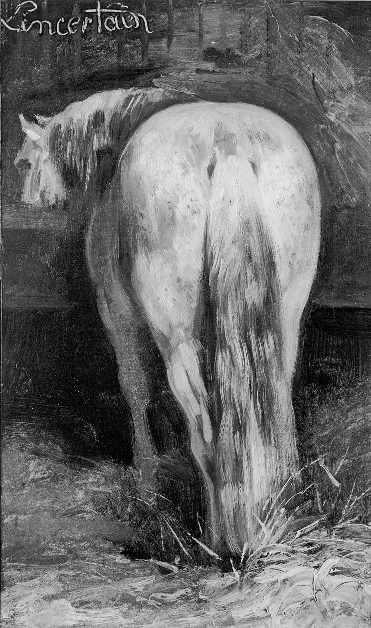 Ungewiss, das Pferd im Stall von Theodore Gericault