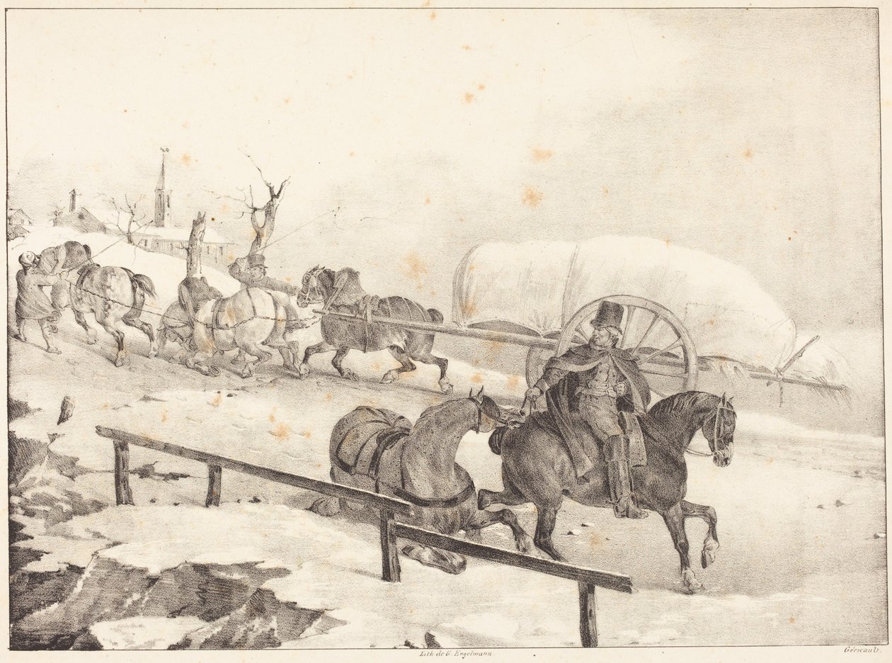 Fuhrmann, der einen Hügel erklimmt (Roulier montant une cote) von Theodore Gericault