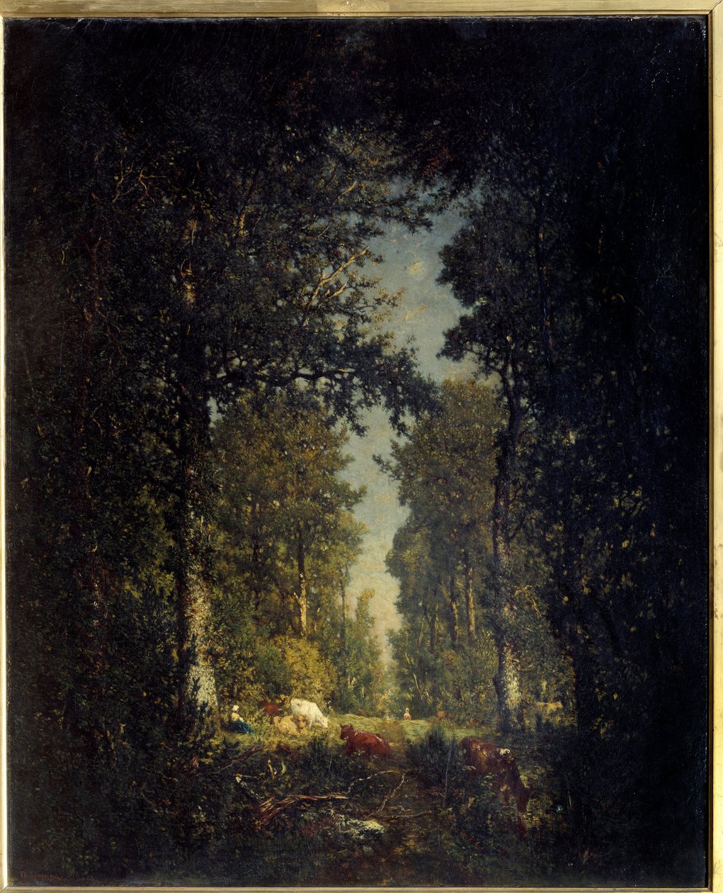 Eine Allee, Wald von Isle Adam von Pierre Etienne Theodore Rousseau