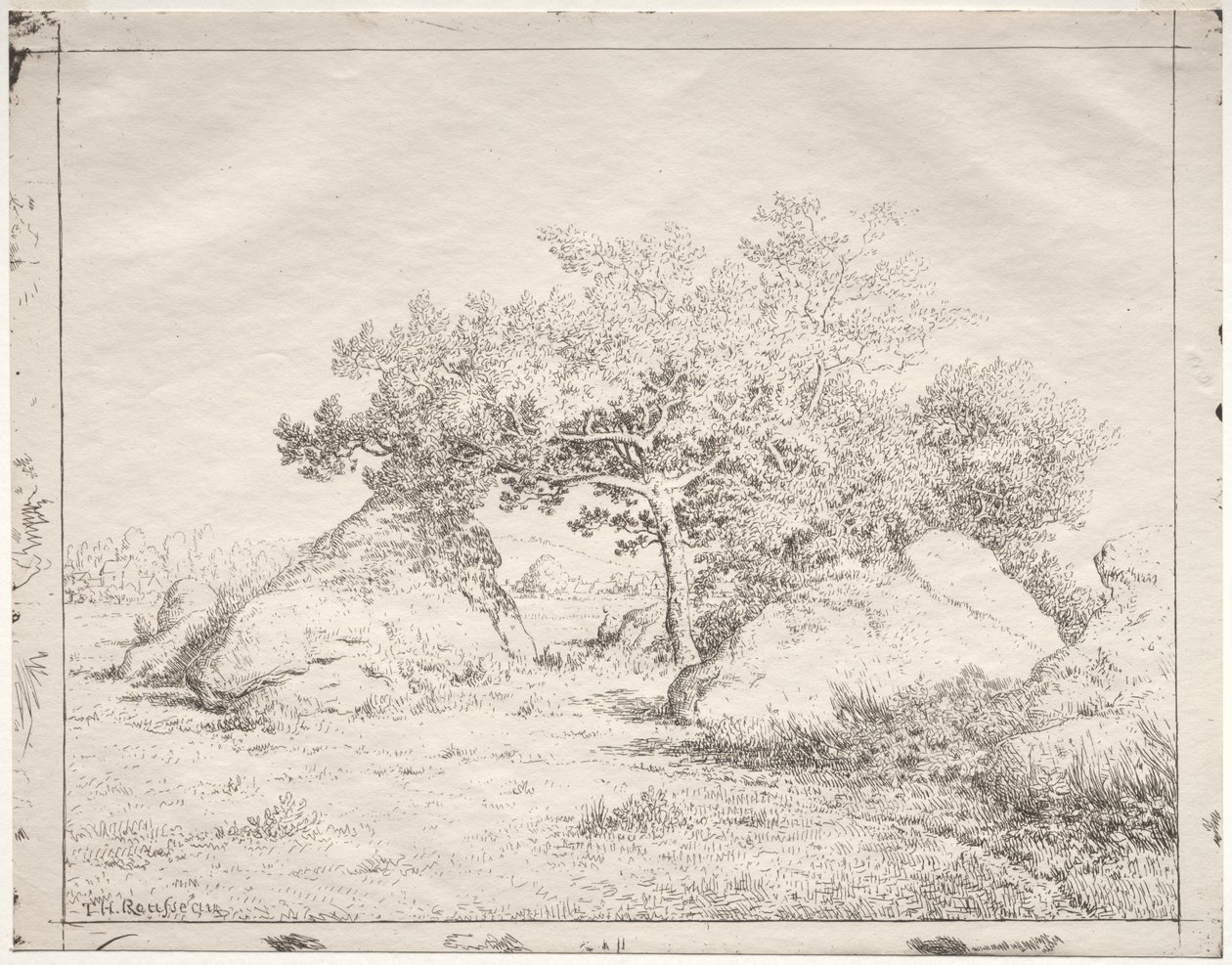 Kirschbaum in Blau von Theodore Rousseau