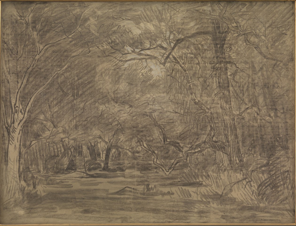 Das Innere eines Waldes von Theodore Rousseau