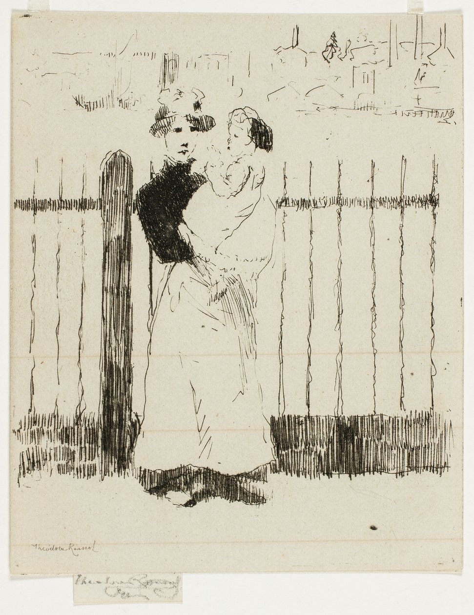 Emma und ihr Baby, Chelsea Embankment von Theodore Roussel