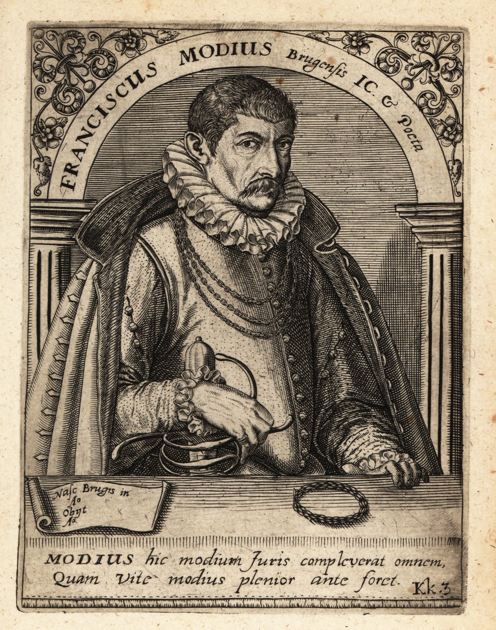 Francois Modius, flämischer Jurist und Humanist von Theodore de Bry