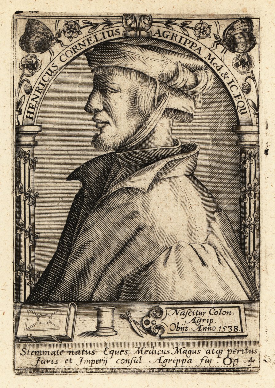 Heinrich Cornelius Agrippa von Nettesheim, deutscher Universalgelehrter von Theodore de Bry