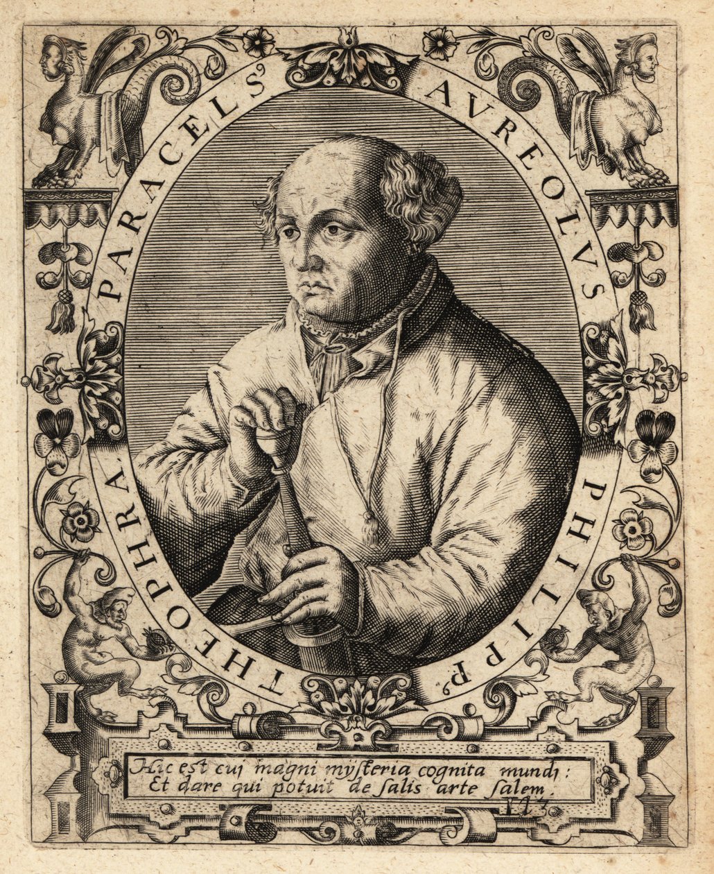 Paracelsus, Schweizer Arzt, Alchemist und Astrologe von Theodore de Bry