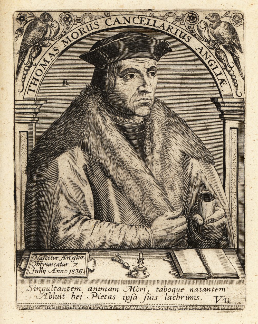 Sir Thomas More, englischer Anwalt von Theodore de Bry