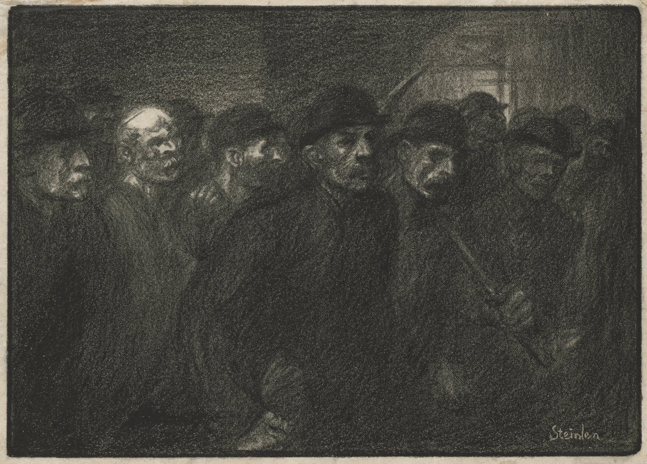 Arbeiter verlassen die Fabrik von Théophile Alexandre Steinlen