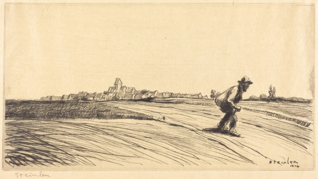 Landstreicher mit Bündel (Le chemineau a la besace) von Théophile Alexandre Steinlen