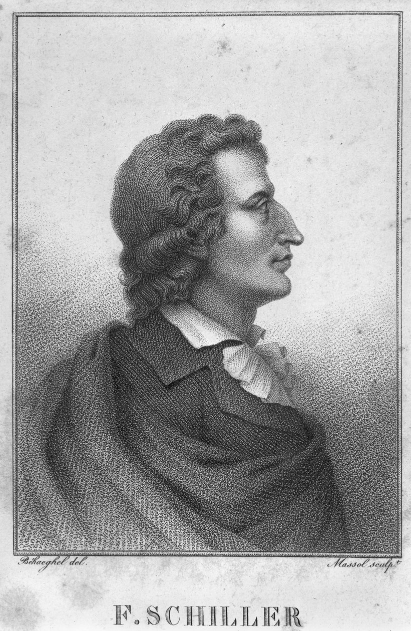 Friedrich Schiller (1759-1805) gestochen von Massol (gest. 1831) (Stich) von Theophile Behaeghel