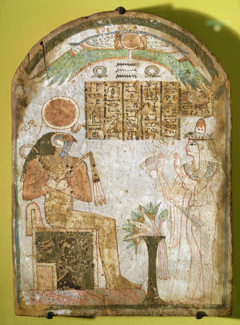Stela, die Tachenes zeigt, wie er vor dem Gott Re-Horakhty betet, 900 v. Chr. von Third Intermediate Period Egyptian
