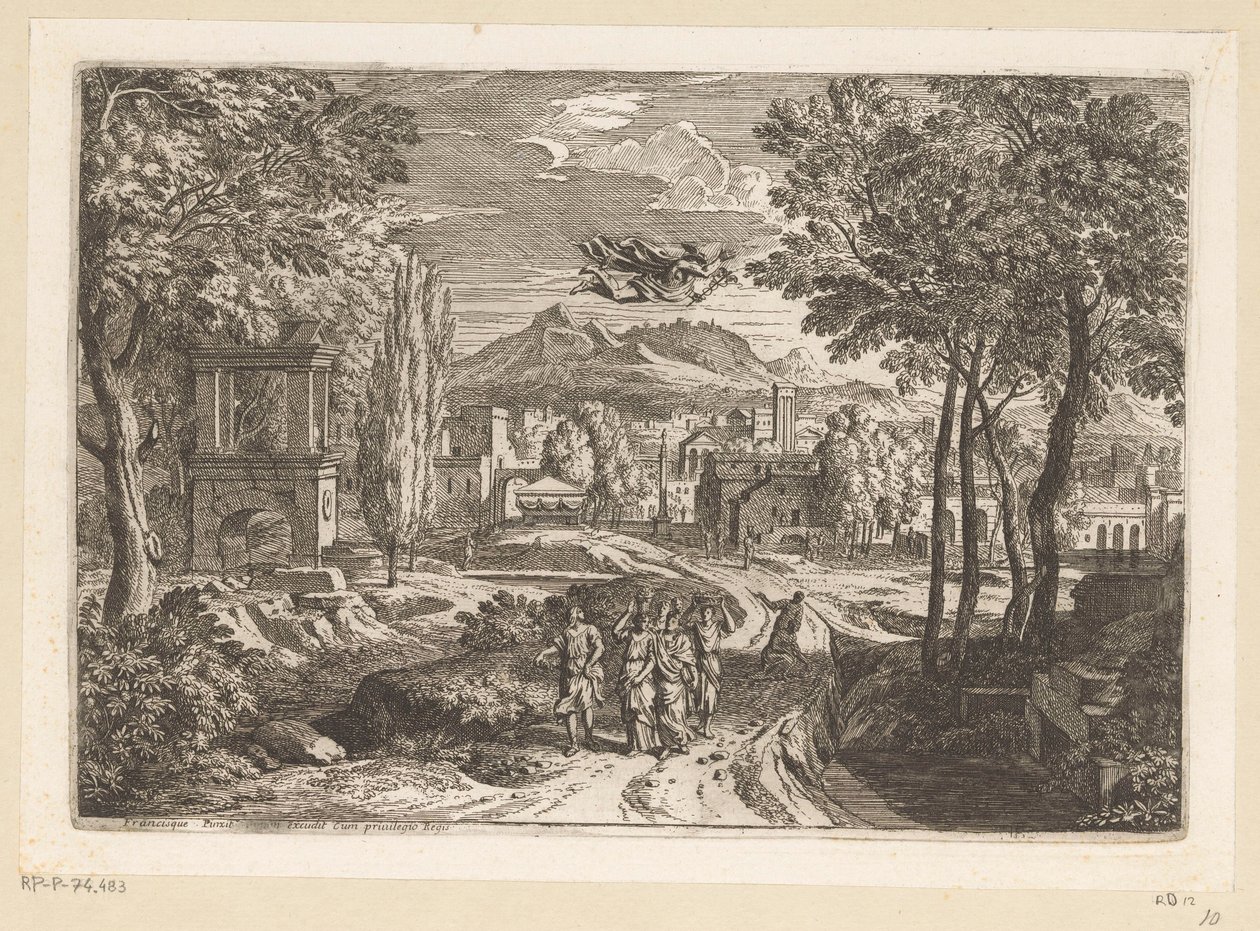 Arkadische Landschaft mit den Töchtern des Kekrops von Théodore