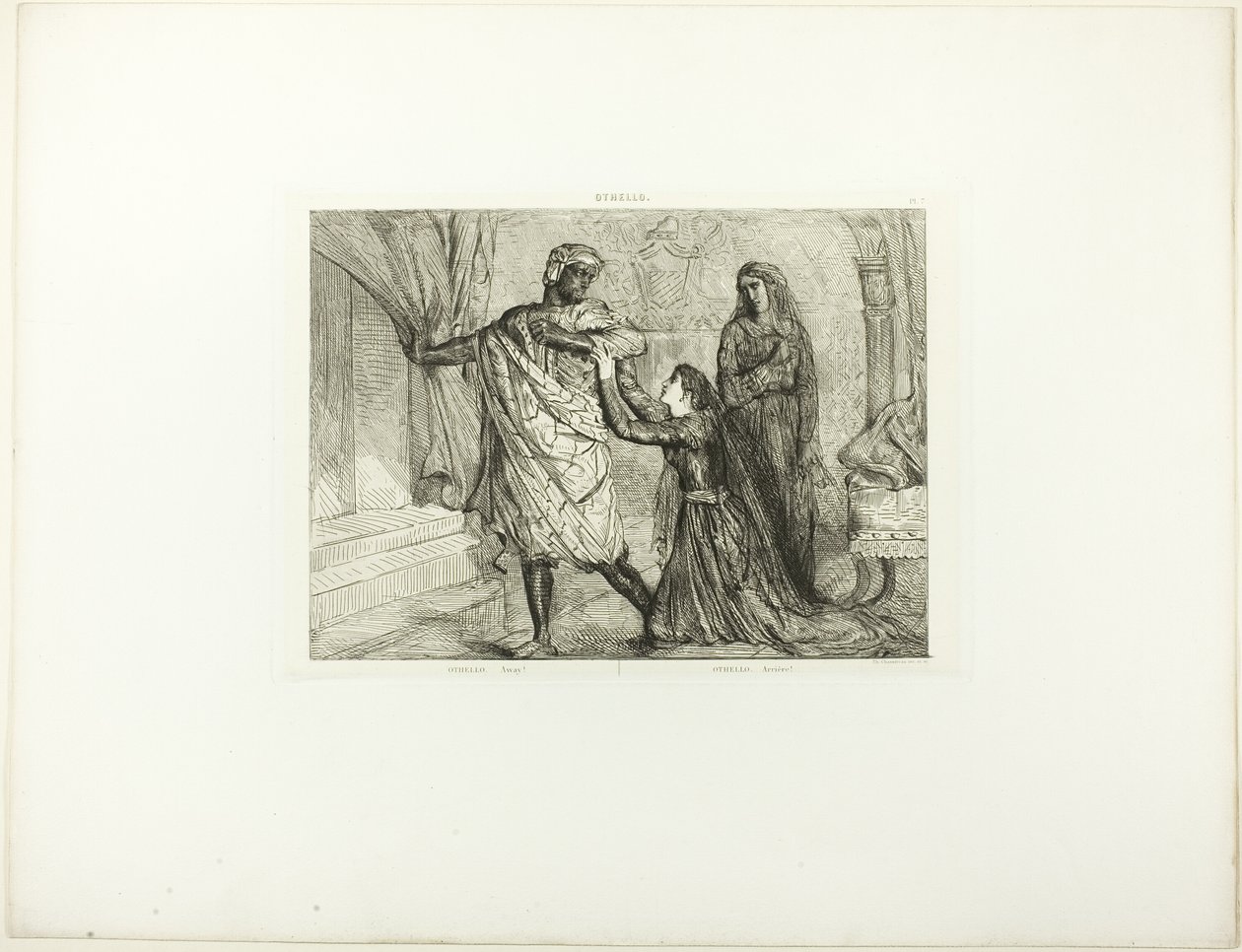 Fort!, Platte 7 (Akt 3, Szene 4) aus Othello von Théodore Chassériau