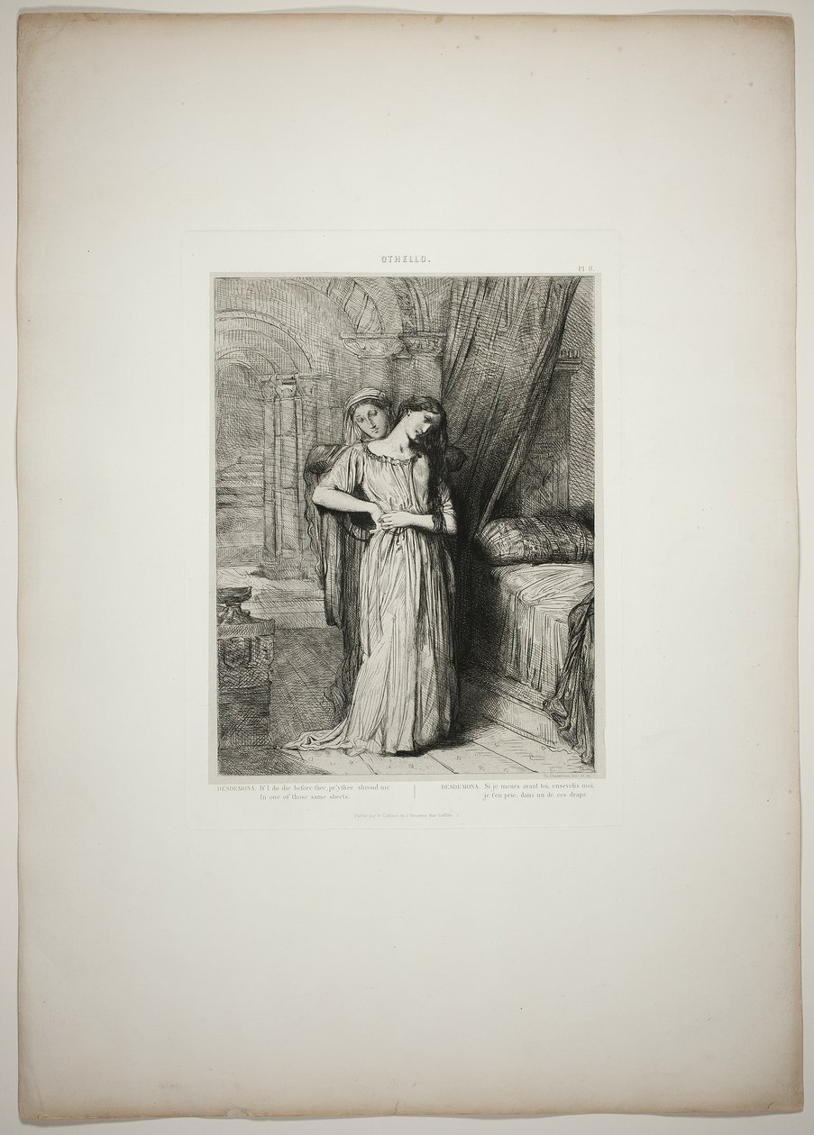 Wenn ich vor dir sterbe, Tafel acht aus Othello von Théodore Chassériau