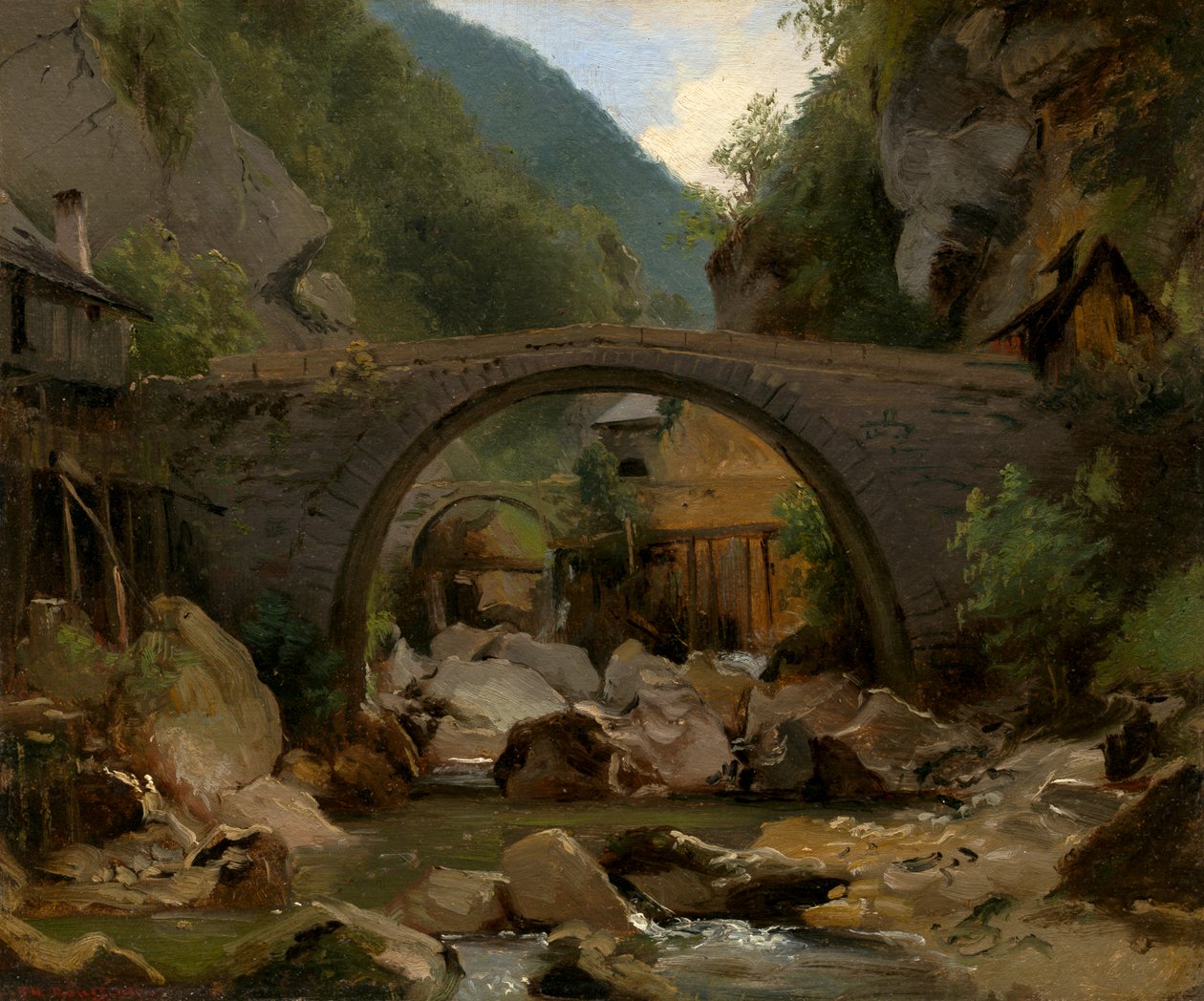 Bergbach in der Auvergne von Pierre Etienne Theodore Rousseau