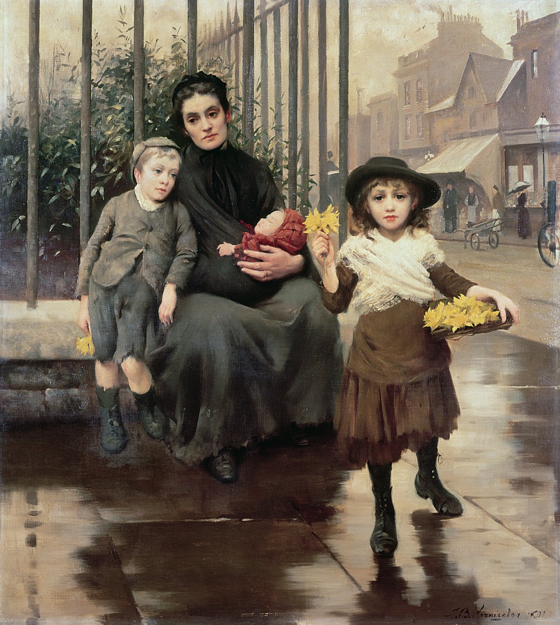 Die Prise der Armut, 1891 von Thomas Benjamin Kennington