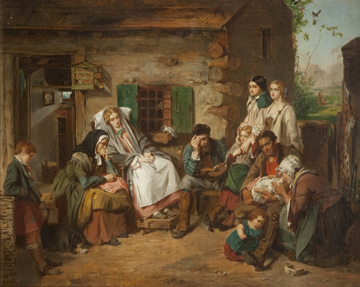 Schottische Siedler in Nordamerika von Thomas Faed