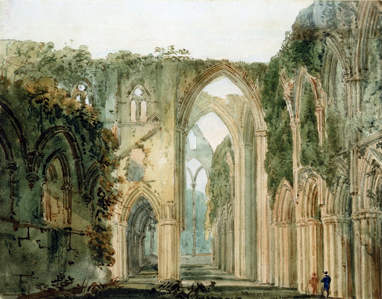 Innenraum der Tintern Abbey von Thomas Girtin