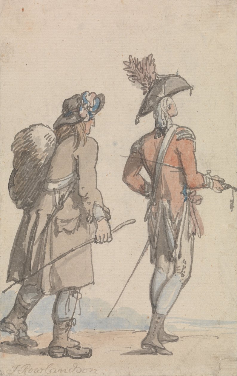 Ein Offizier und sein Diener von Thomas Rowlandson