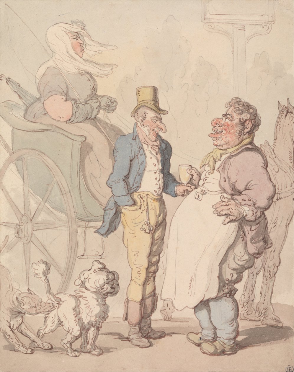 Schlanker Billy bei der Erfrischung von Thomas Rowlandson