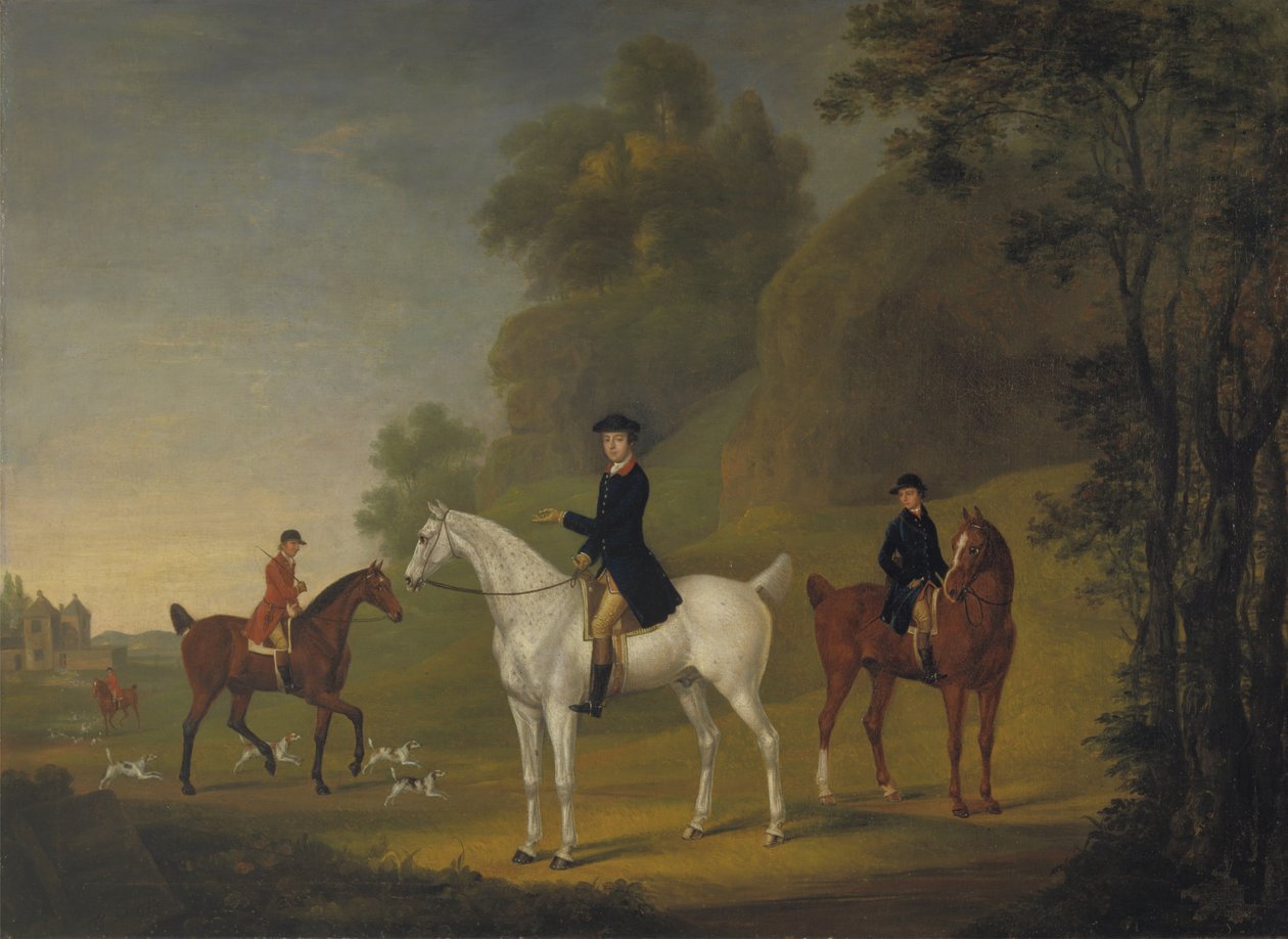 Lord Bulkeley und seine Harrier, sein Jäger John Wells und Peitscher R ...