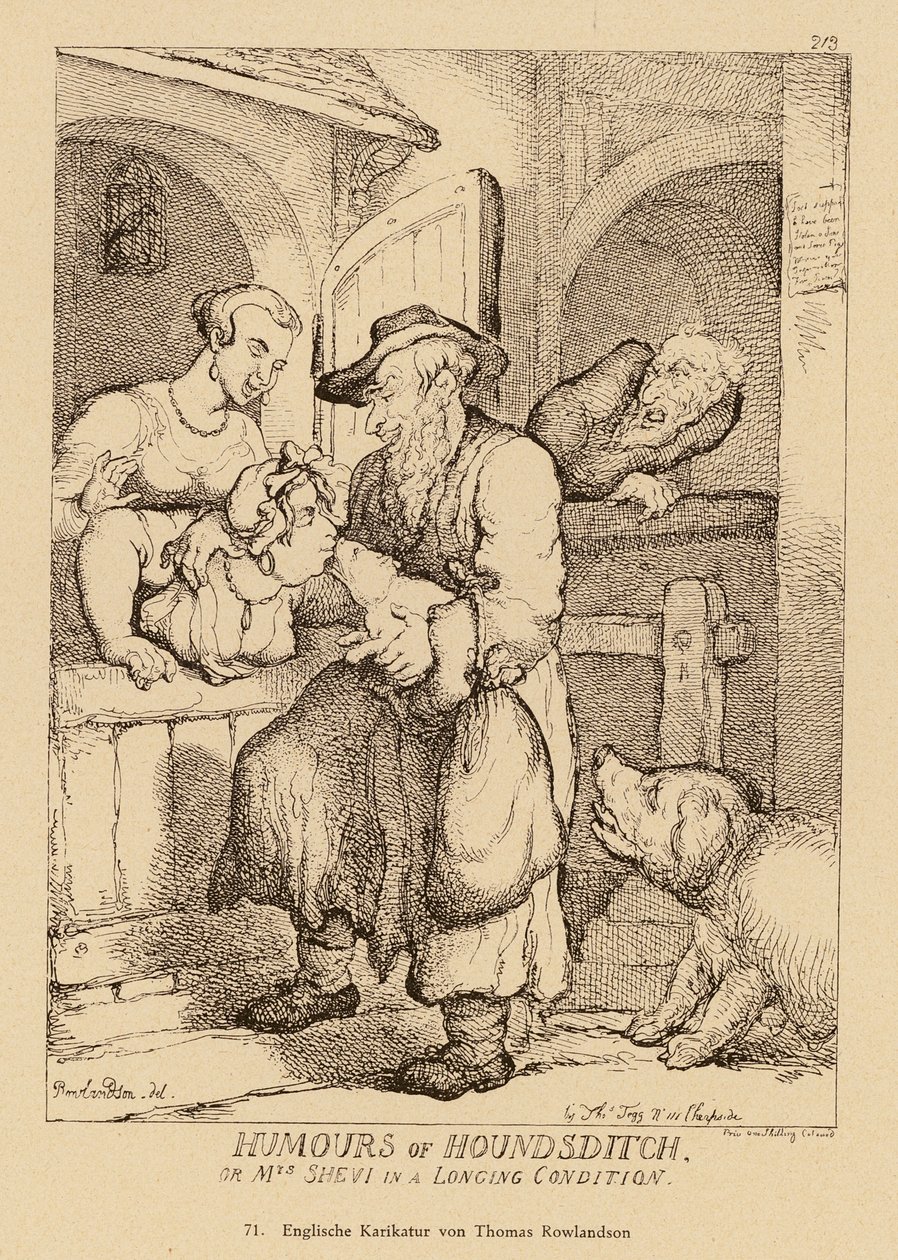 Humours of Houndsditch von Thomas (after) Rowlandson