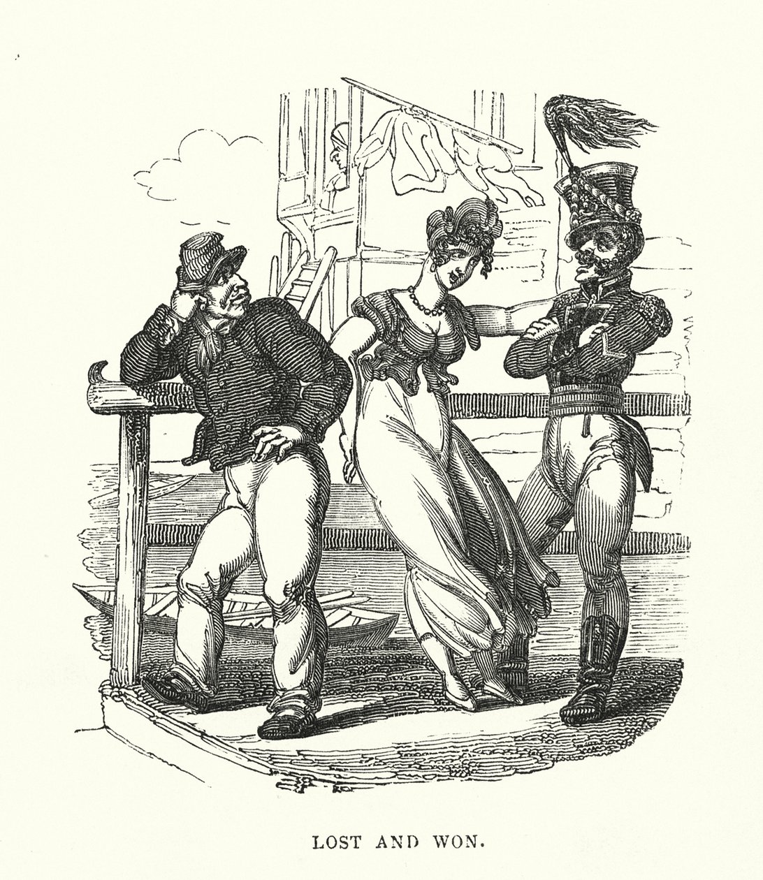Verloren und gewonnen (Gravur) von Thomas (after) Rowlandson