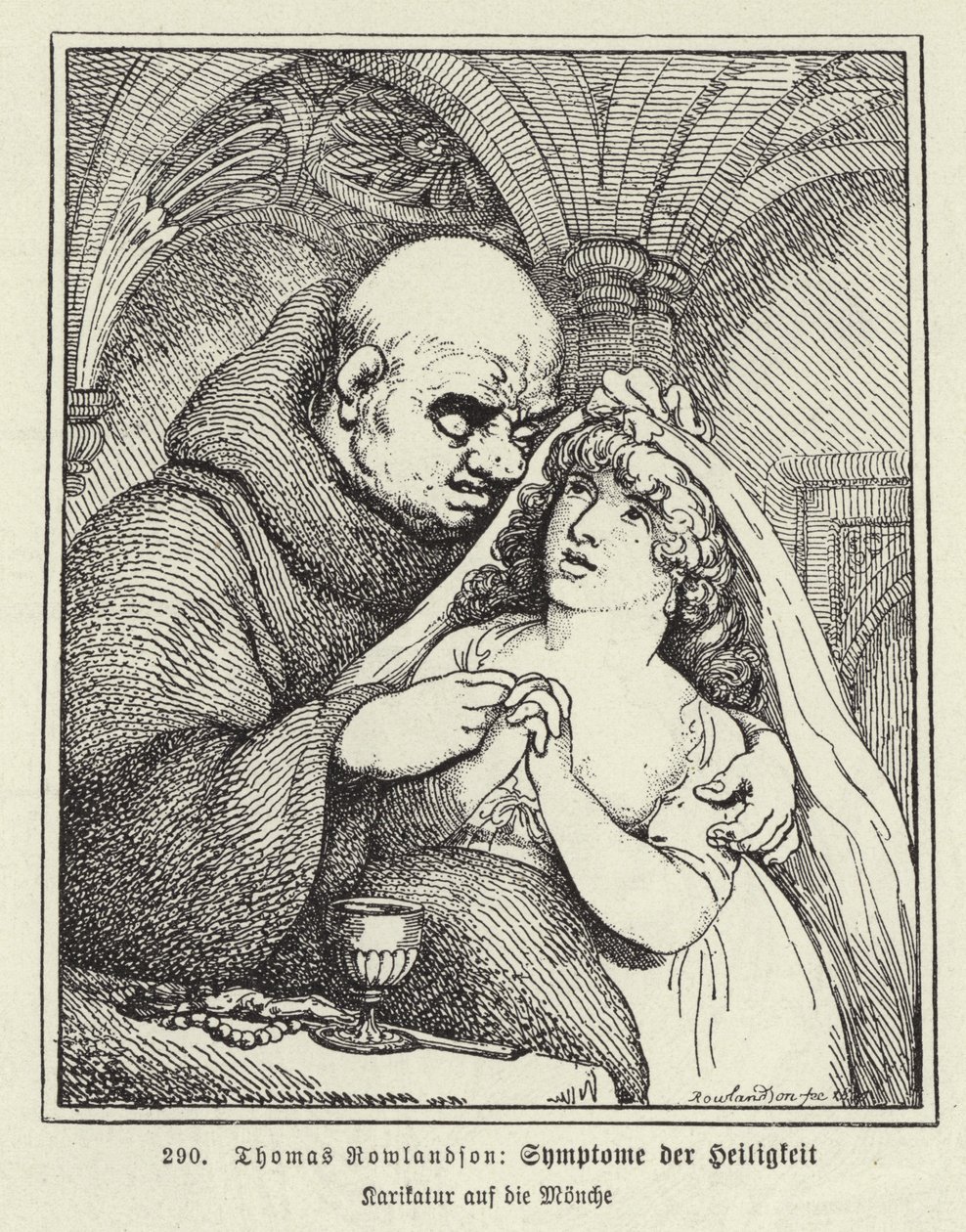 Symptome der Heiligkeit von Thomas (after) Rowlandson