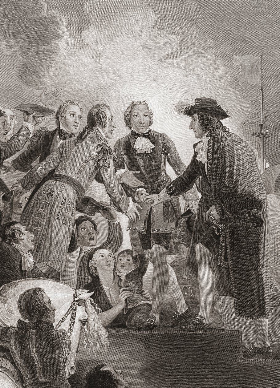 Wilhelm, Prinz von Oranien (später König Wilhelm III.) landet in Brixham. von Thomas (after) Stothard