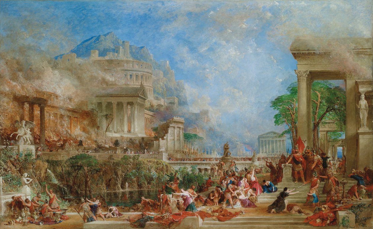 Die Plünderung von Korinth, 1870 von Thomas Allom