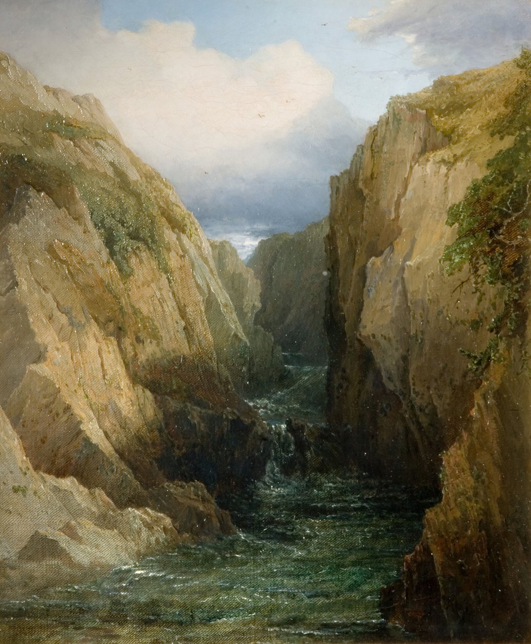Schlucht und Fluss in Irland, 1860 von Thomas Baker