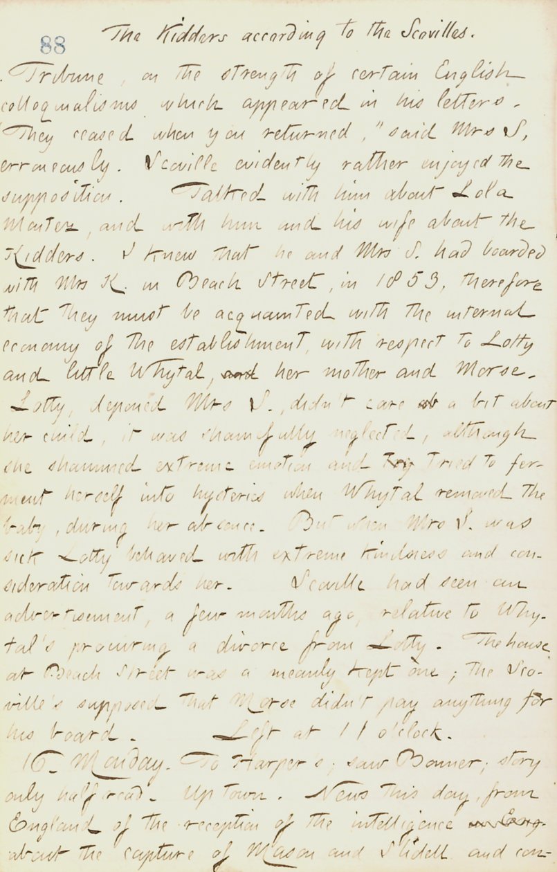 Thomas Butler Gunn Tagebücher - Band 18, Seite 99, 15. Dezember 1861 von Thomas Butler Gunn