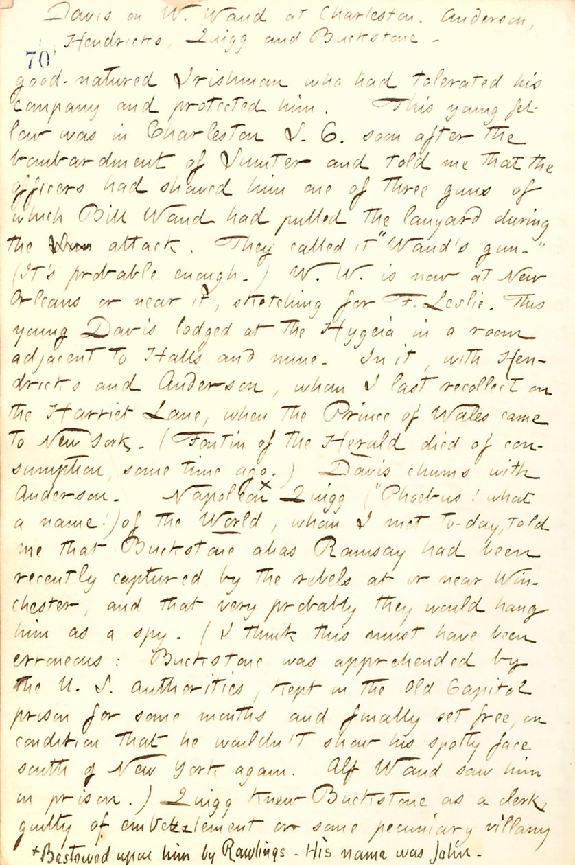 Thomas Butler Gunn Tagebücher - Band 19, Seite 84, 26. März 1862 von Thomas Butler Gunn