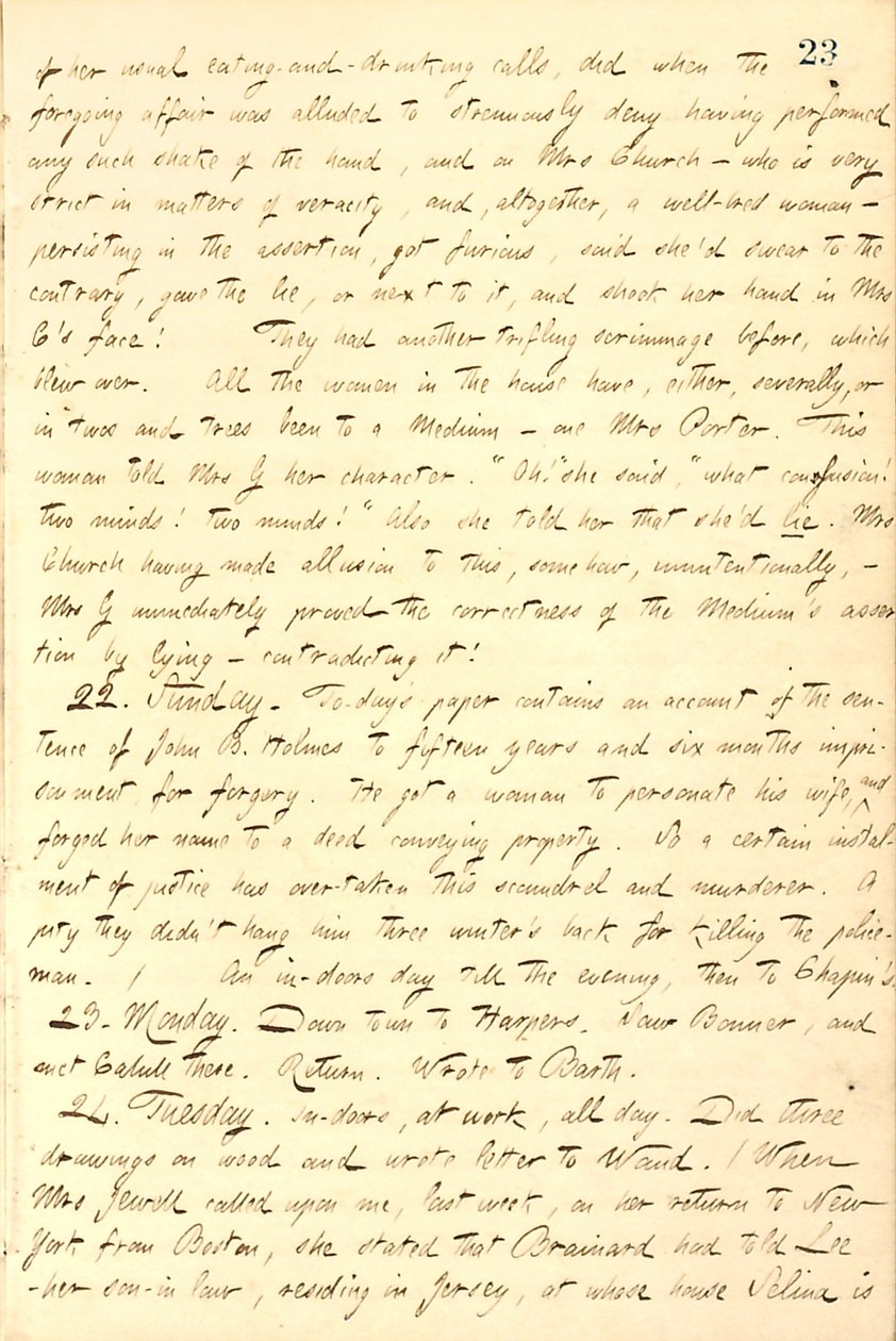 Thomas Butler Gunn Tagebücher - Band 9, Seite 32, 21.-24. November 1857 von Thomas Butler Gunn