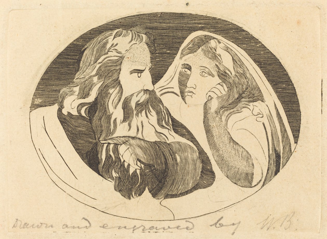 Lear und Cordelia von Thomas Butts, Jr. after William Blake