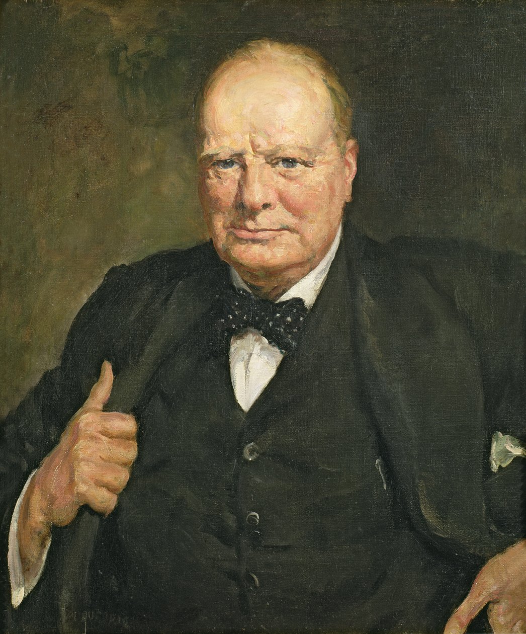Porträt von Sir Winston Churchill (1874-1965) von Thomas Cantrell Dugdale