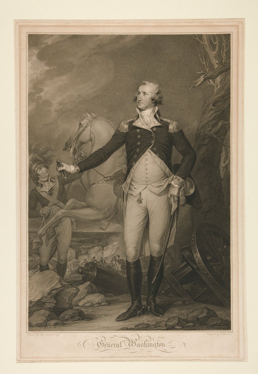 George Washington in der Schlacht von Trenton (1792) von Thomas Cheesman