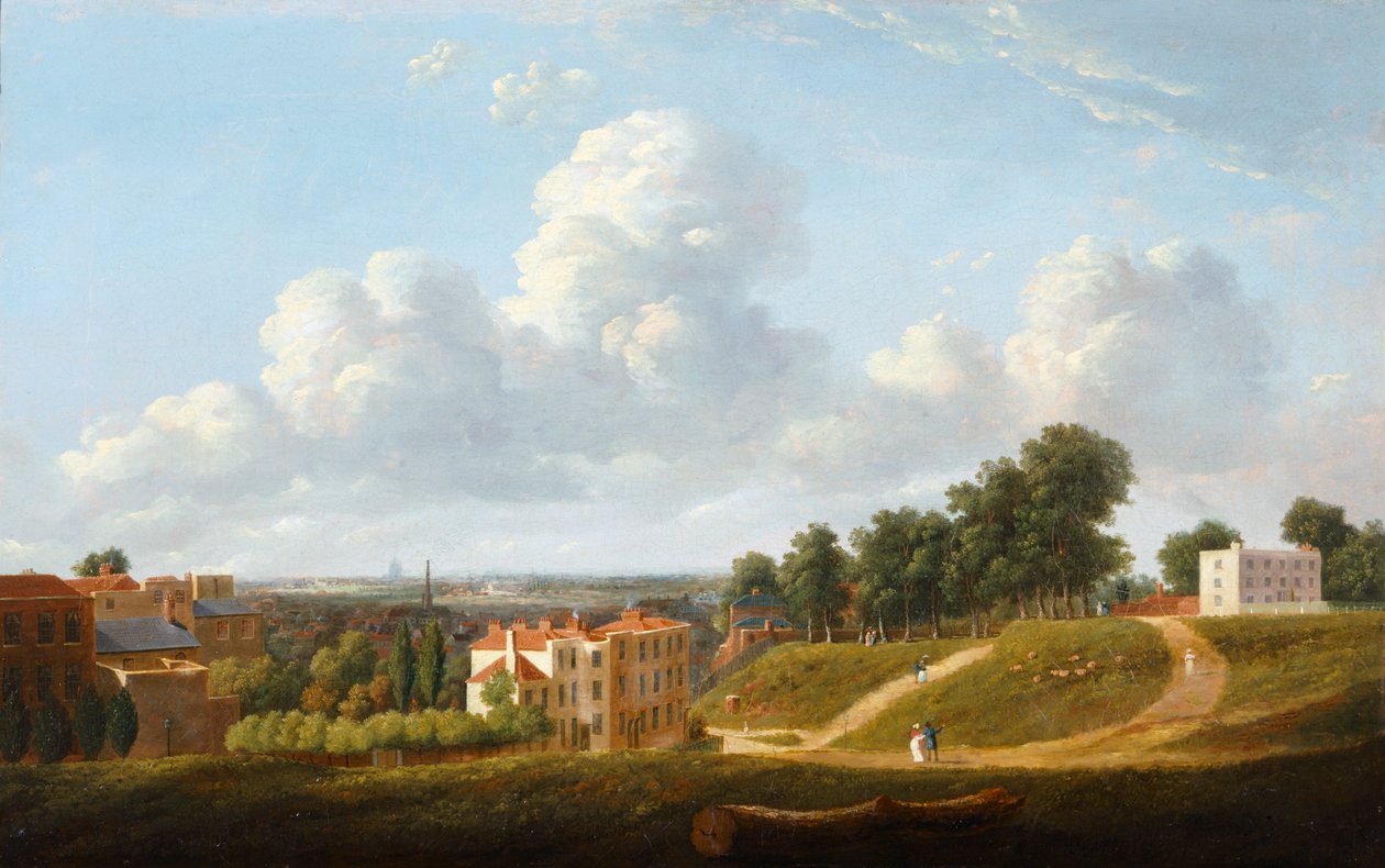 Ansicht von Crooms Hill mit Blick auf Hyde Vale, nach 1824 von Thomas Christopher Hofland