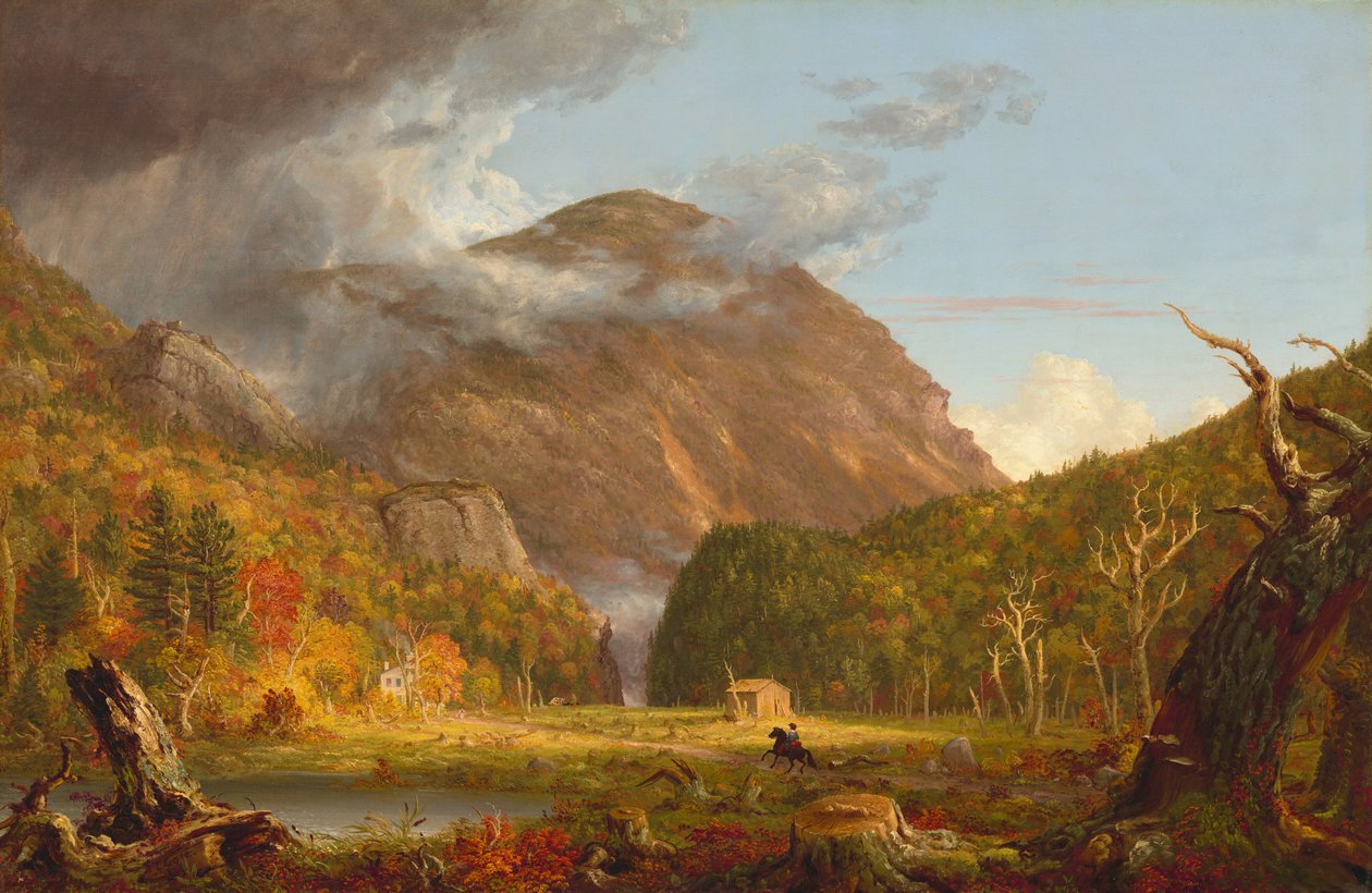 Ansicht des Bergpasses namens Notch der Weißen Berge Crawford Notch von Thomas Cole
