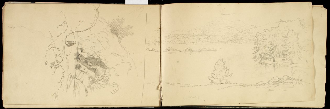 Hoosick oder Saddle Mountain und See bei Pittsfield, ca. 1832 von Thomas Cole
